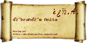 Ábrahám Anita névjegykártya