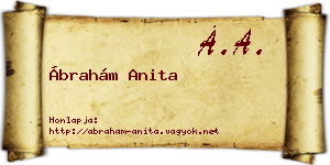 Ábrahám Anita névjegykártya